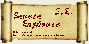 Saveta Rajković vizit kartica